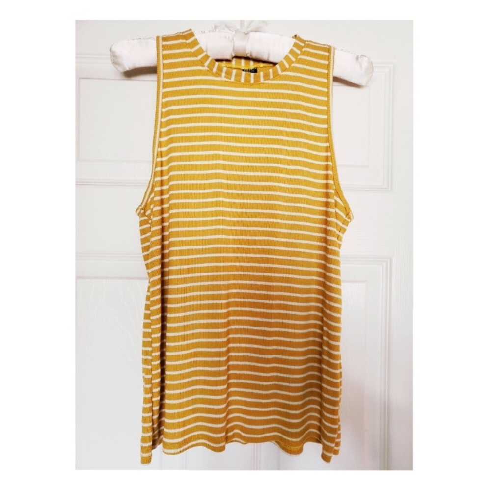 Volcom Striped Yellow Tank